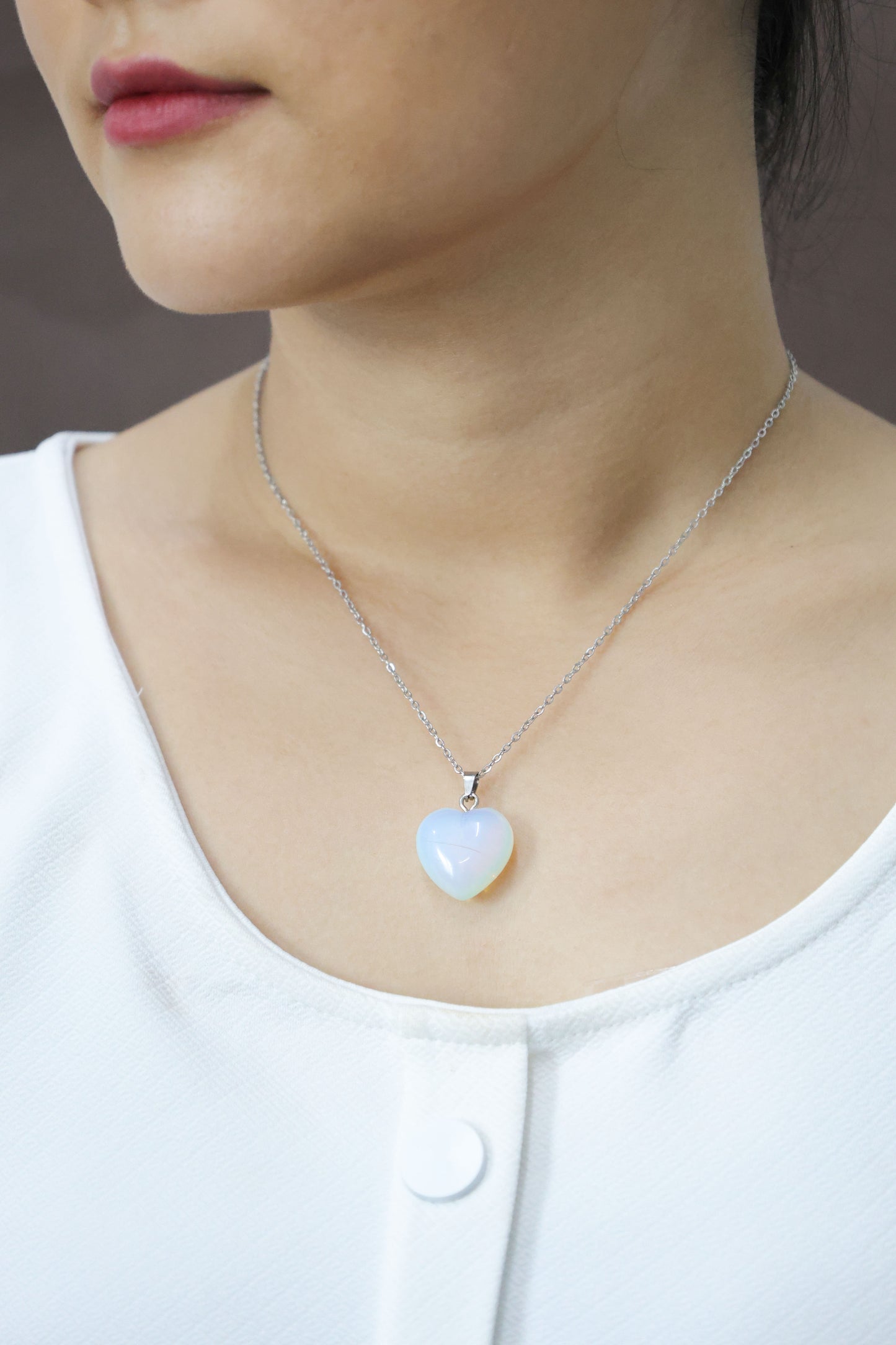 Crystal Heart Pendant Necklace