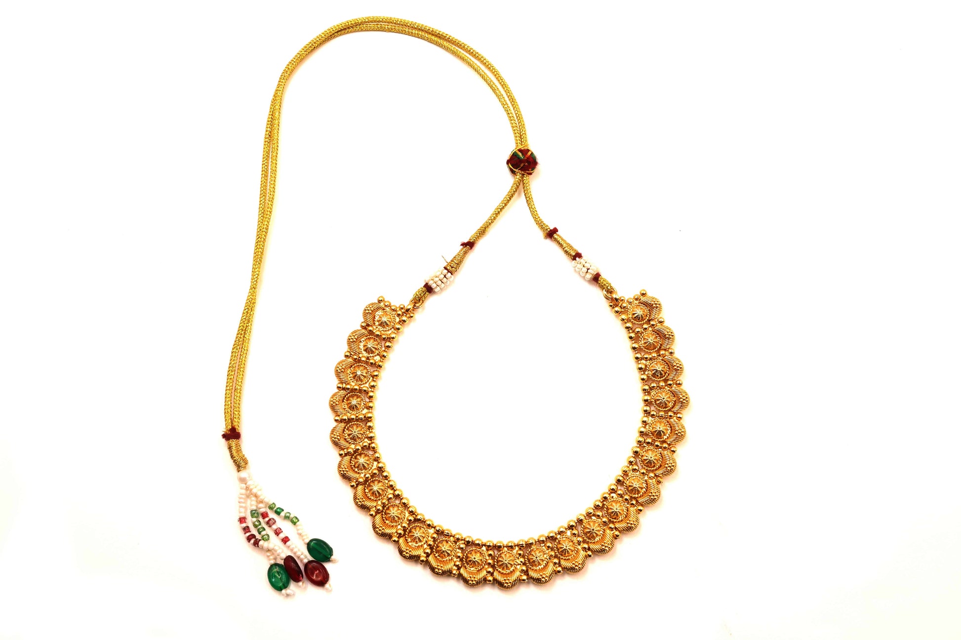 MyWishTree Antique Plain Gold Necklace With Gold Plating - Mywishtree