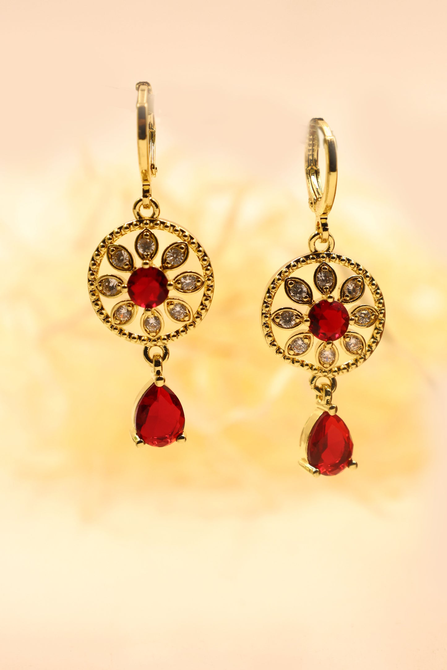 Elegant Floral Drop Earrings