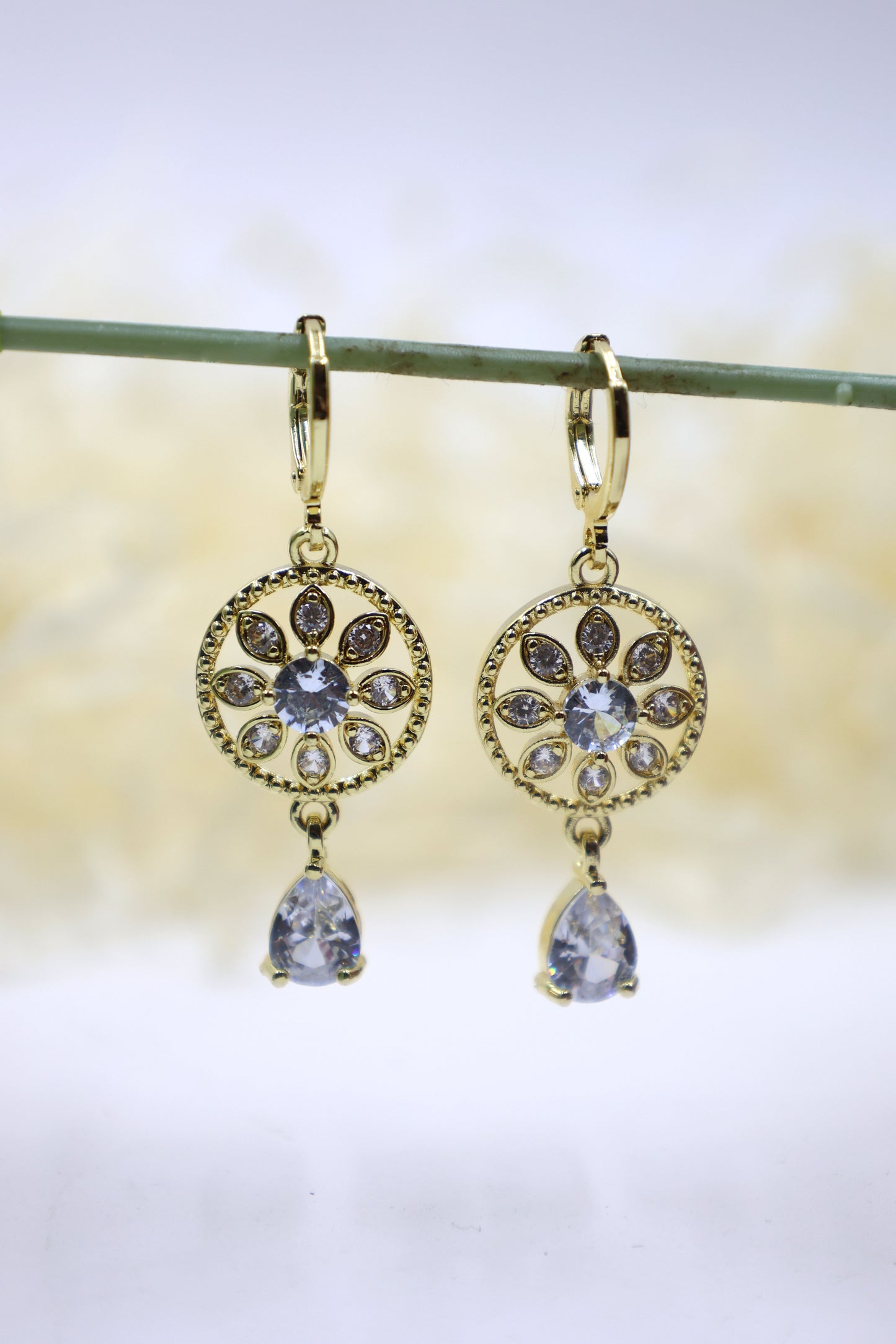 Elegant Floral Drop Earrings