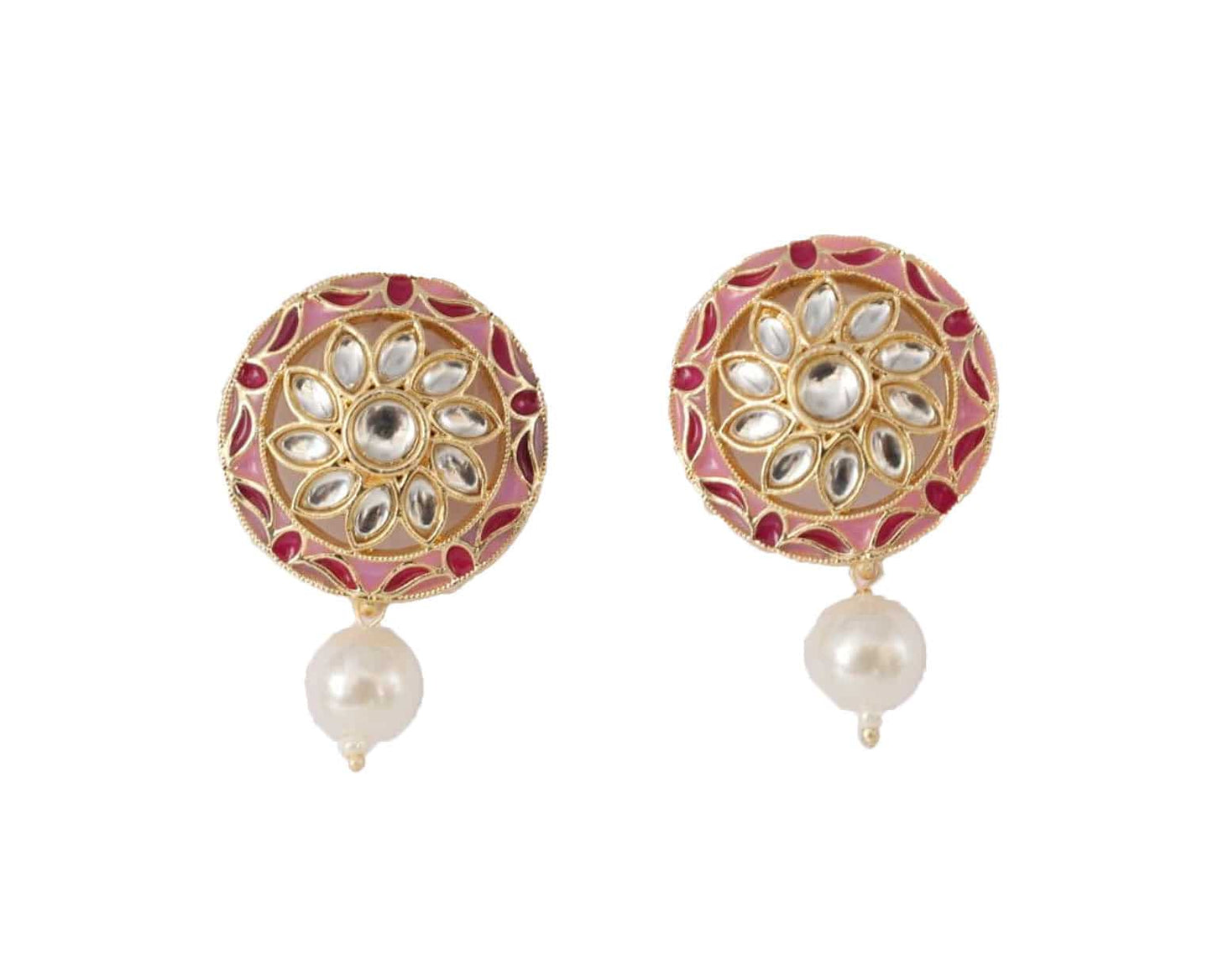 Floral Glow Kundan Drop Earring - Mywishtree