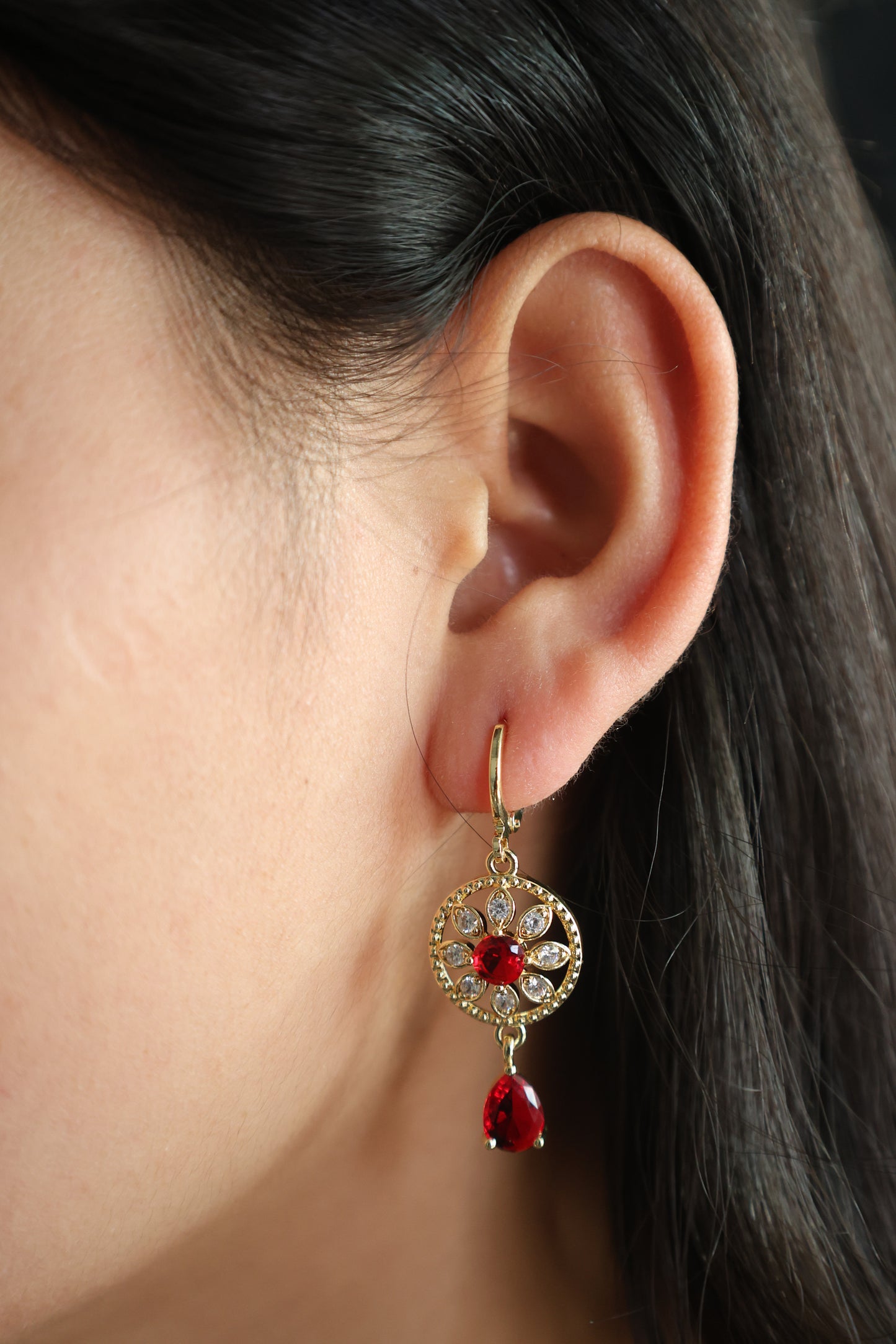 Elegant Floral Drop Earrings