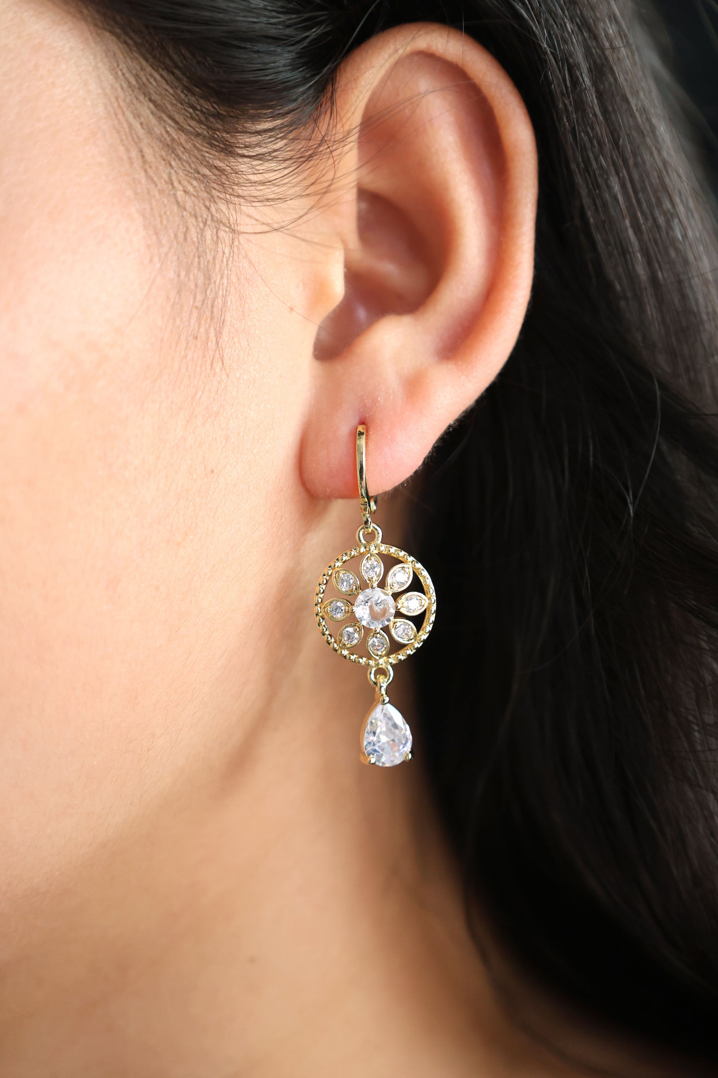 Elegant Floral Drop Earrings