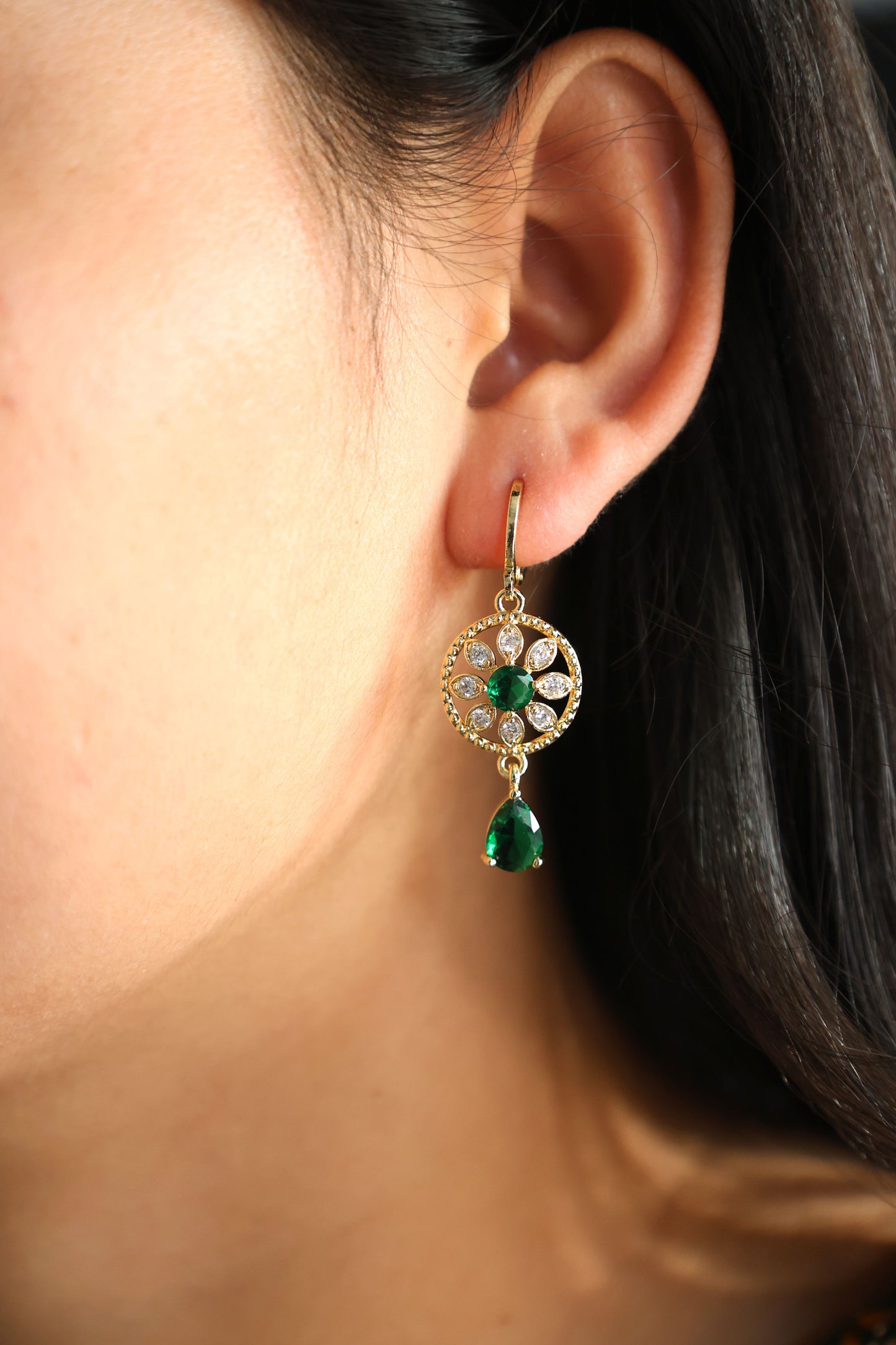 Elegant Floral Drop Earrings