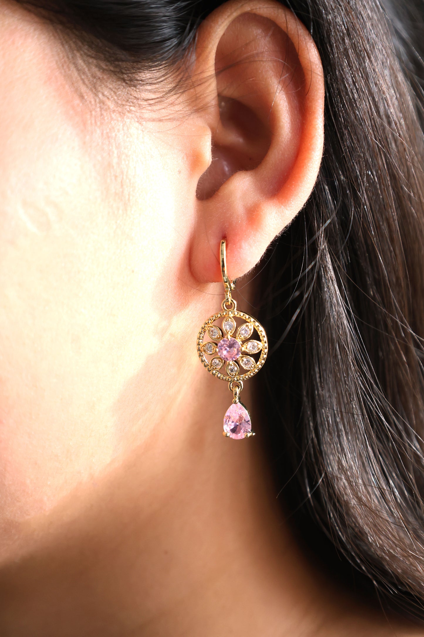 Elegant Floral Drop Earrings