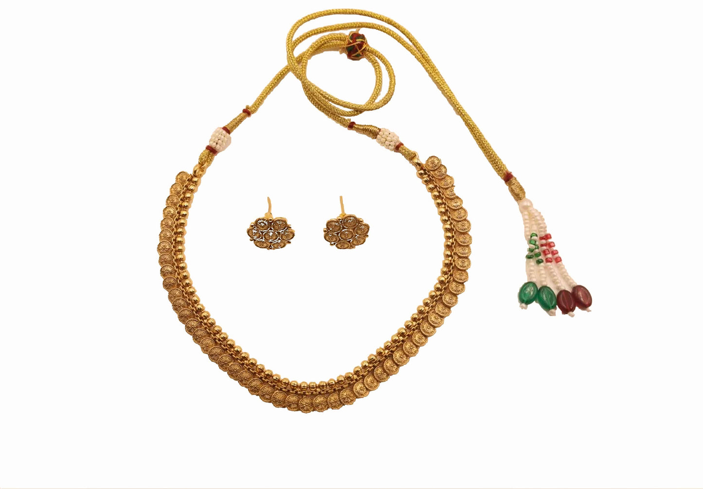 Timeless Temple Pearl Jewellry Set - Mywishtree