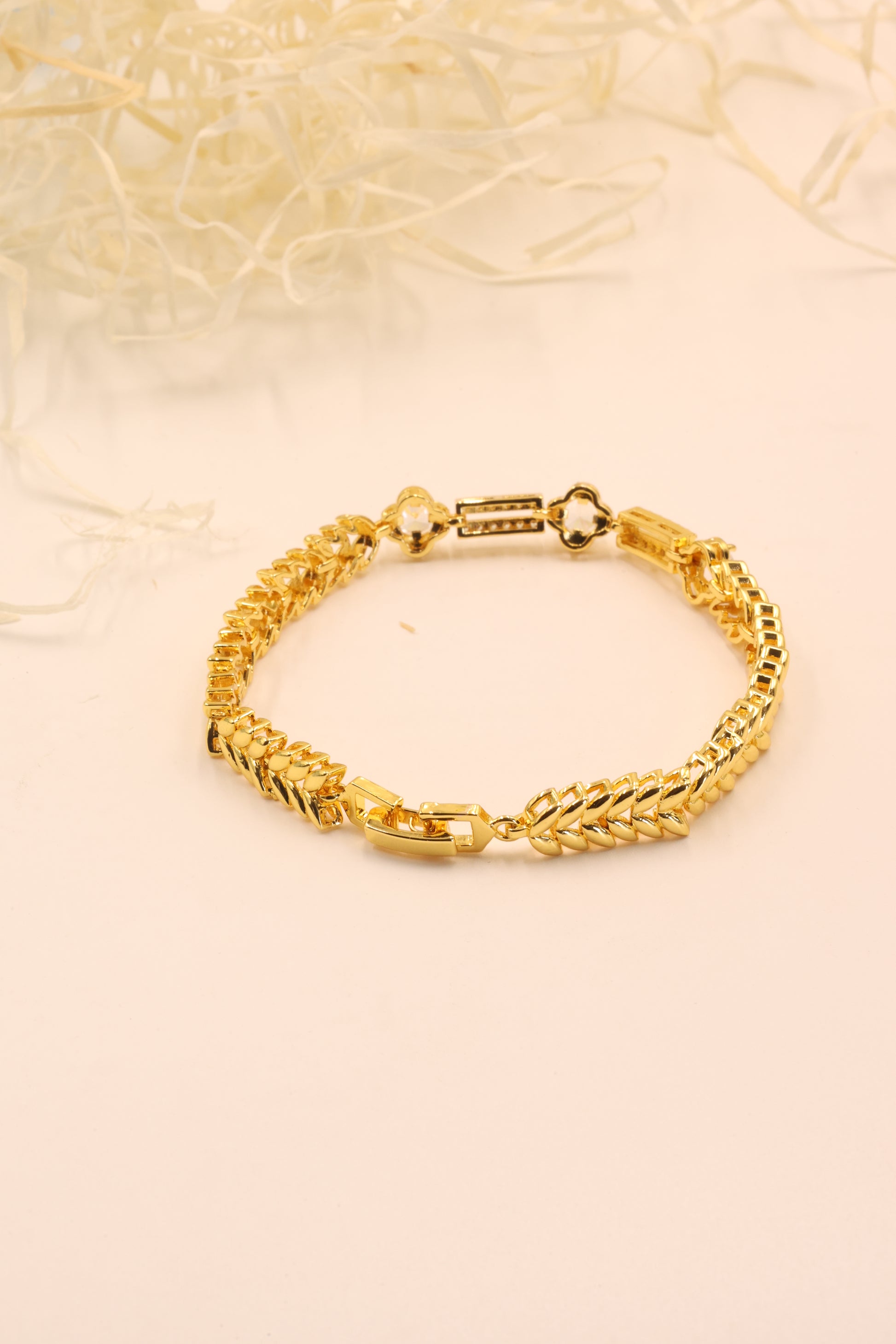 Royal Radiance Gold-Plated CZ Bracelet – Luxe Edition