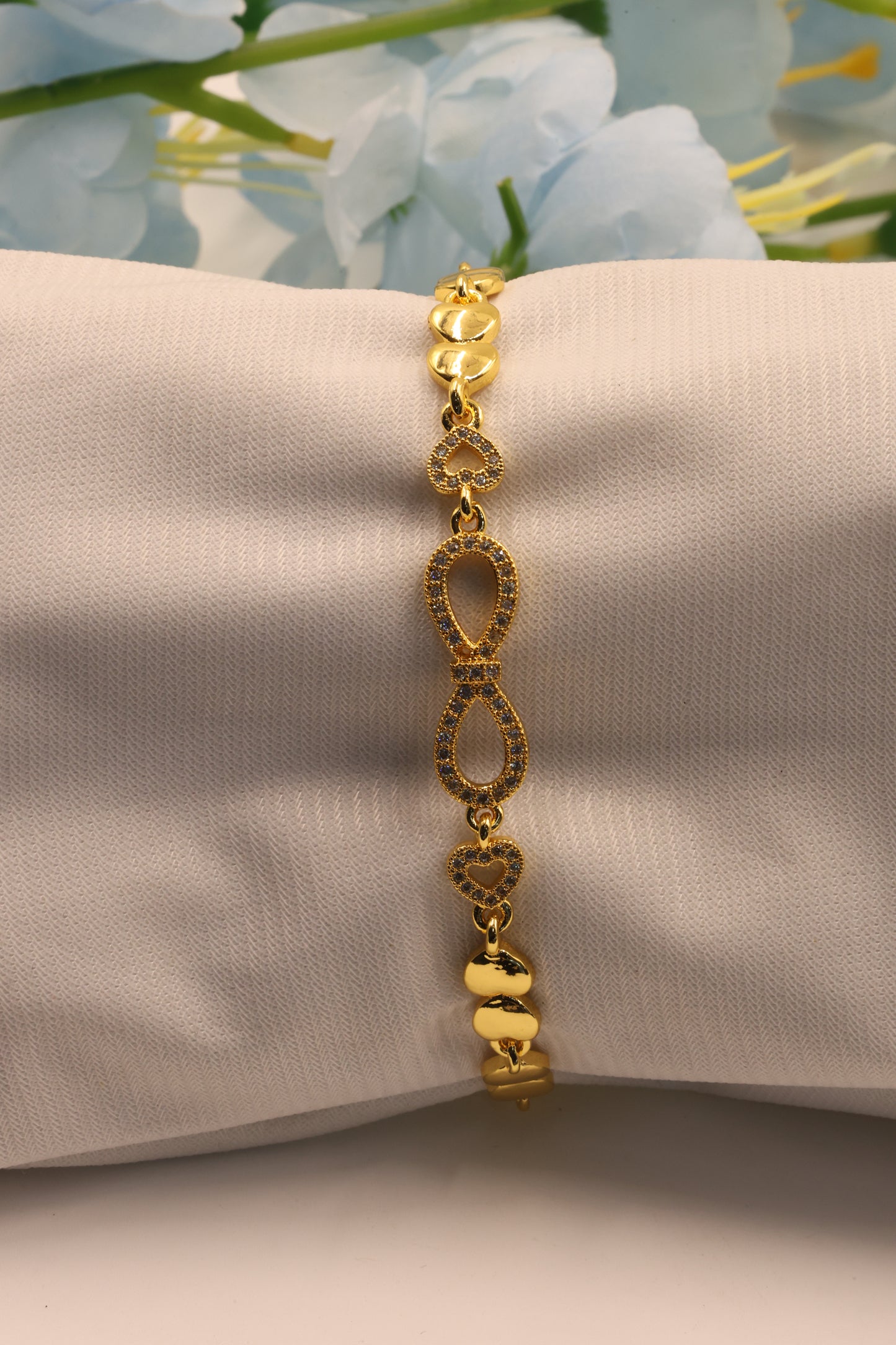 Infinity of Hearts CZ Bracelet