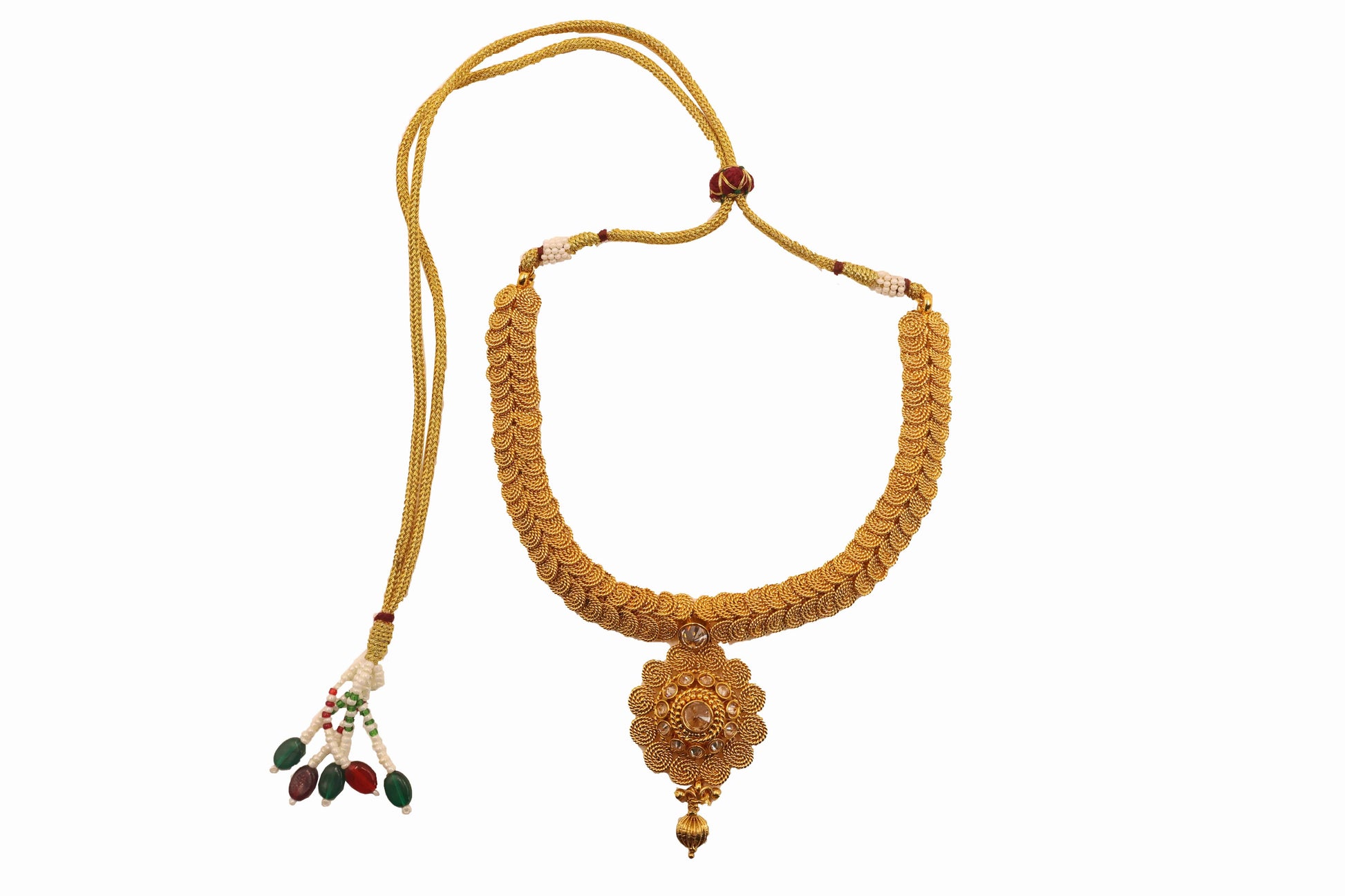 MyWishTree Antique Delicate Necklace set With Gold Plating - Mywishtree