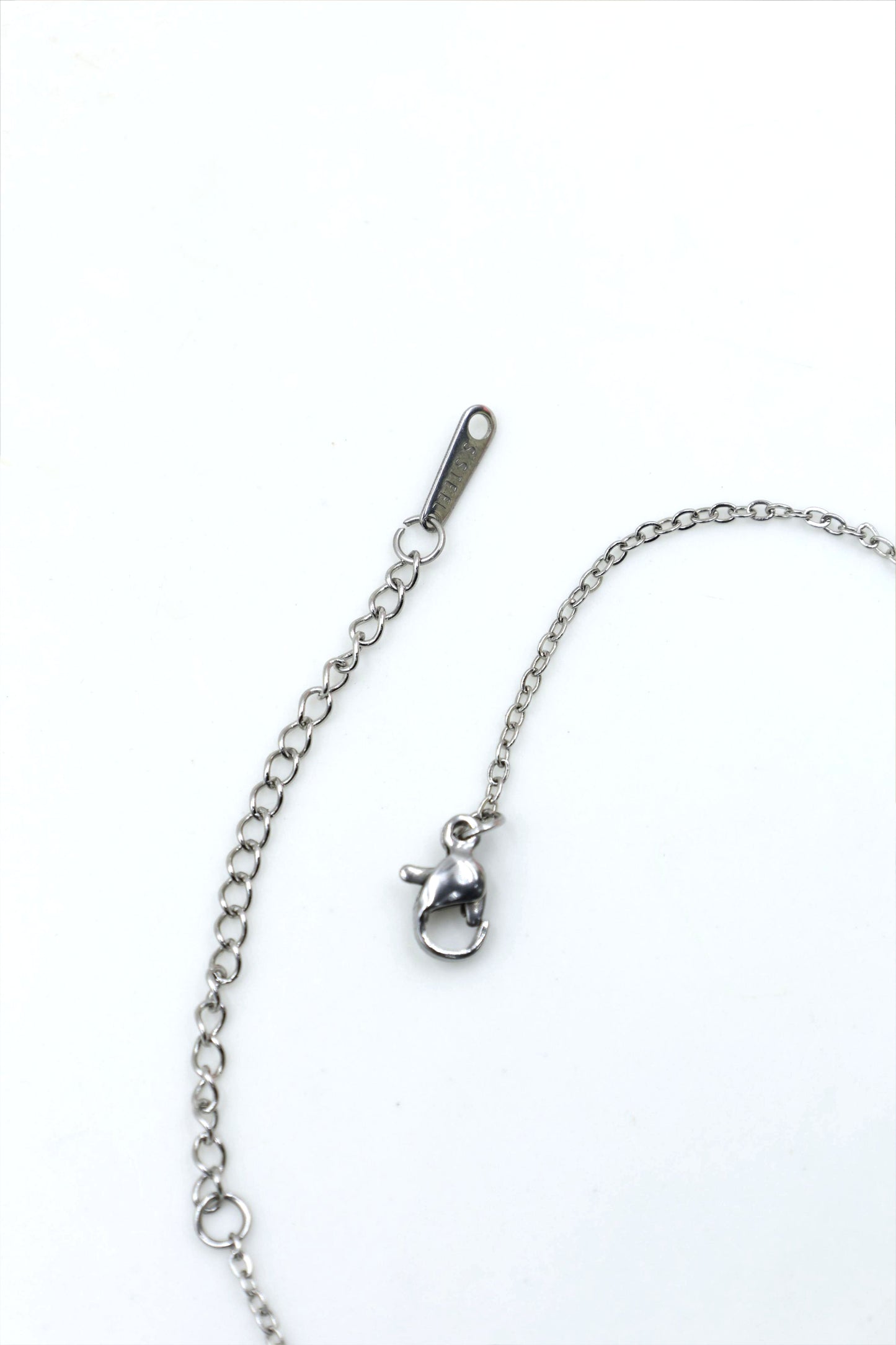 White Marble Resin Heart Pendant Necklace