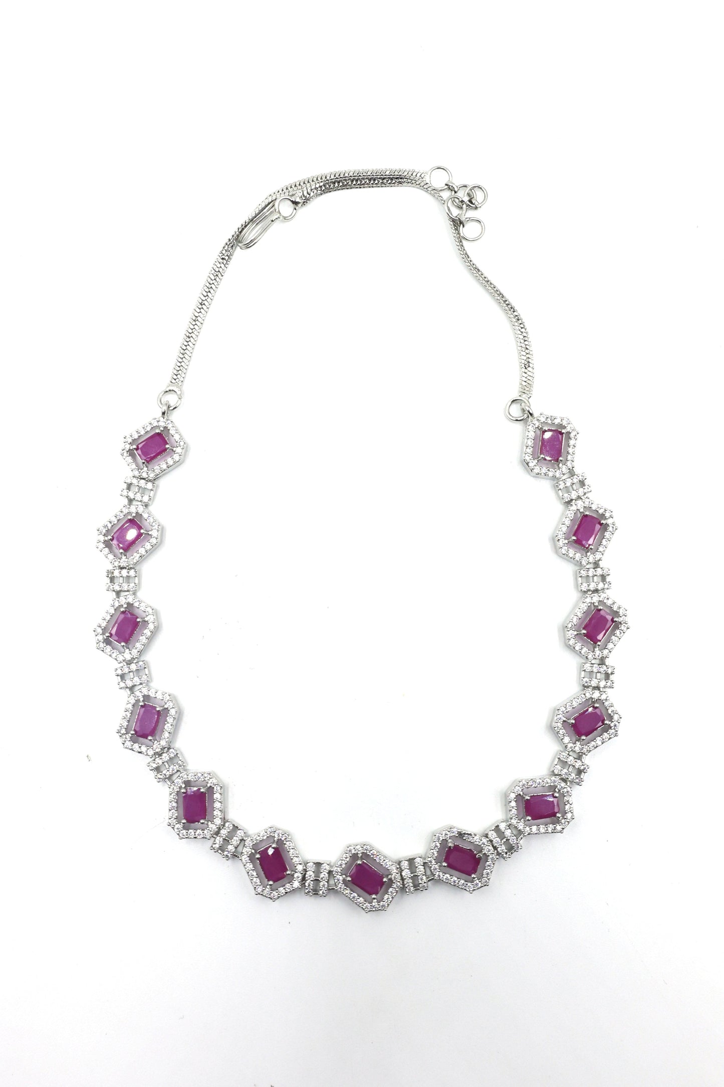 MywishTree Green American Diamond Necklace Set - Mywishtree