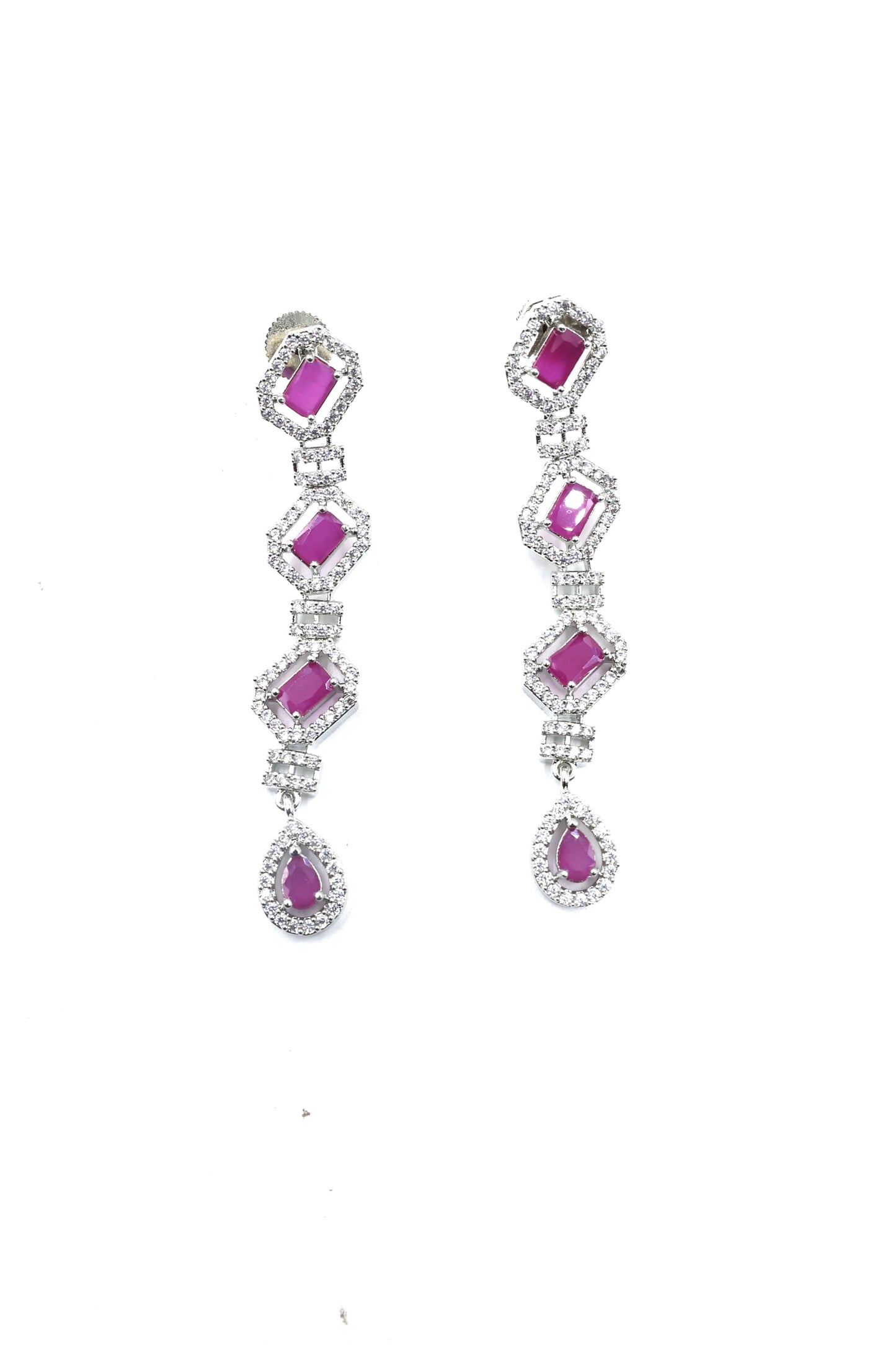 MywishTree Green American Diamond Necklace Set - Mywishtree