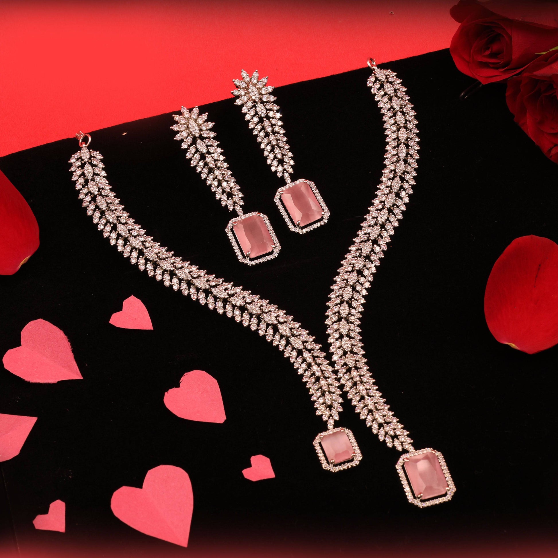 Pink Stone Jewelry
Valentine gift for women
Affordable Jewelry Online
Buy jewels near me
Classic Necklace
Partywear