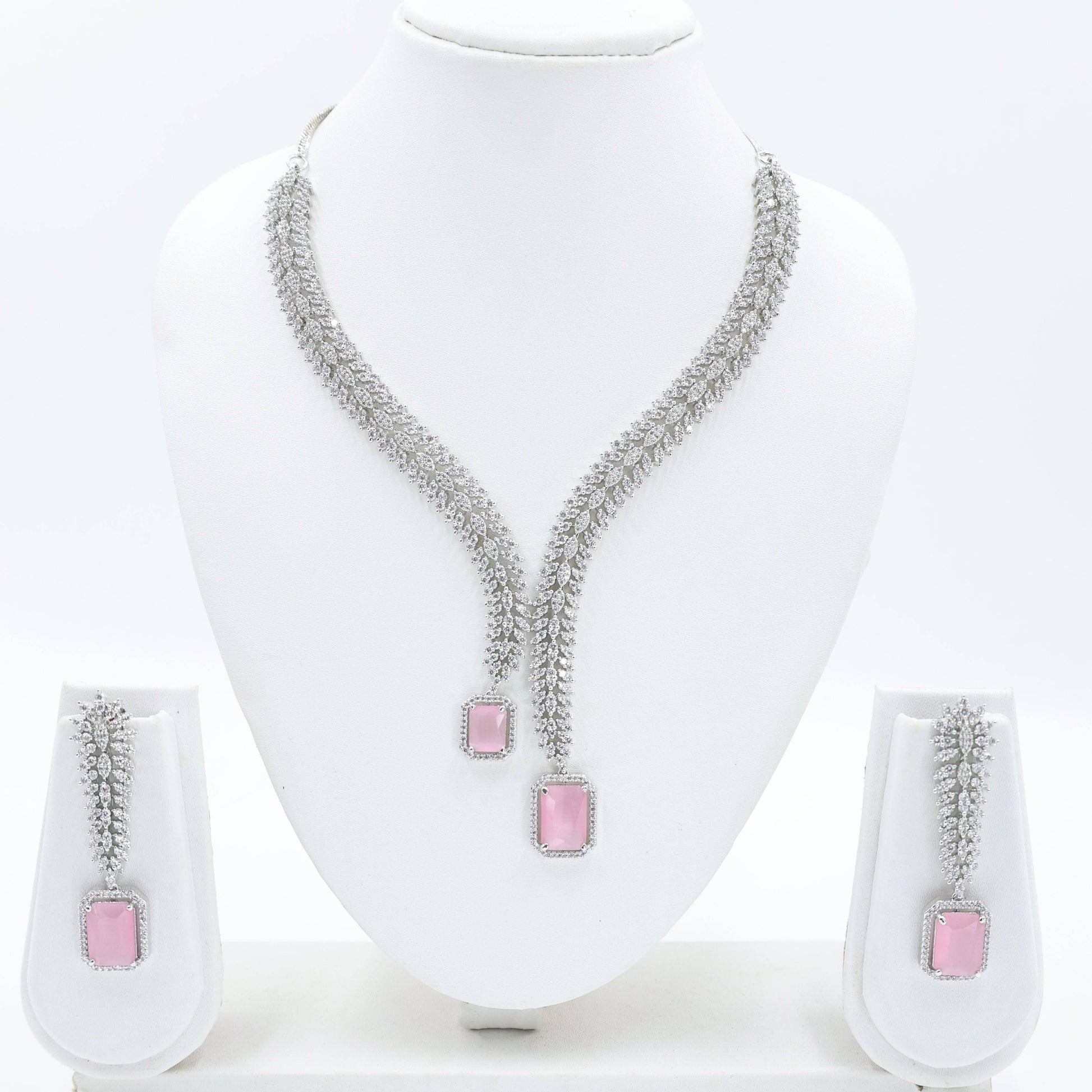 Pink Stone Jewelry
American Diamond Jewelry
Necklace and earing set
AD
Trending Jewelry now
Buy jewelry online