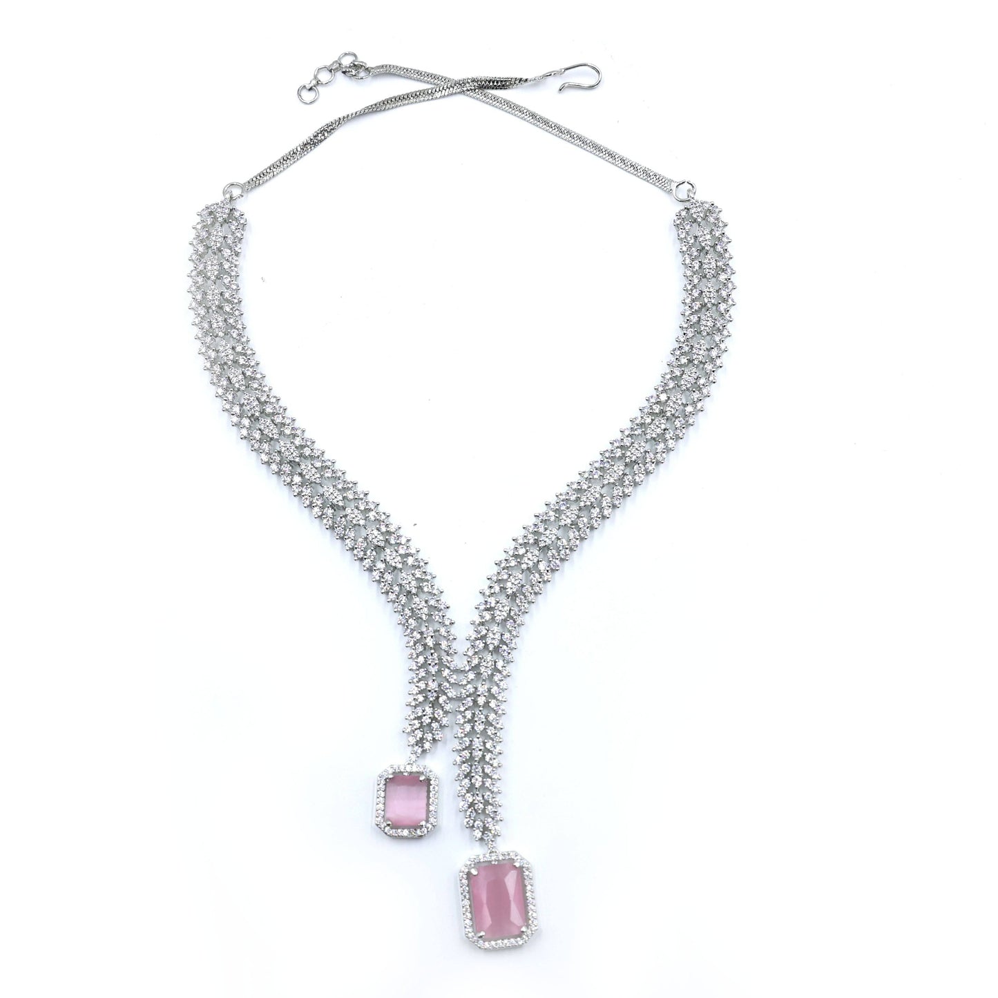 Rosegold Necklace
Silver-plated
Sterling Silver
Mywishtree
American Diamond
Shining Jewelry