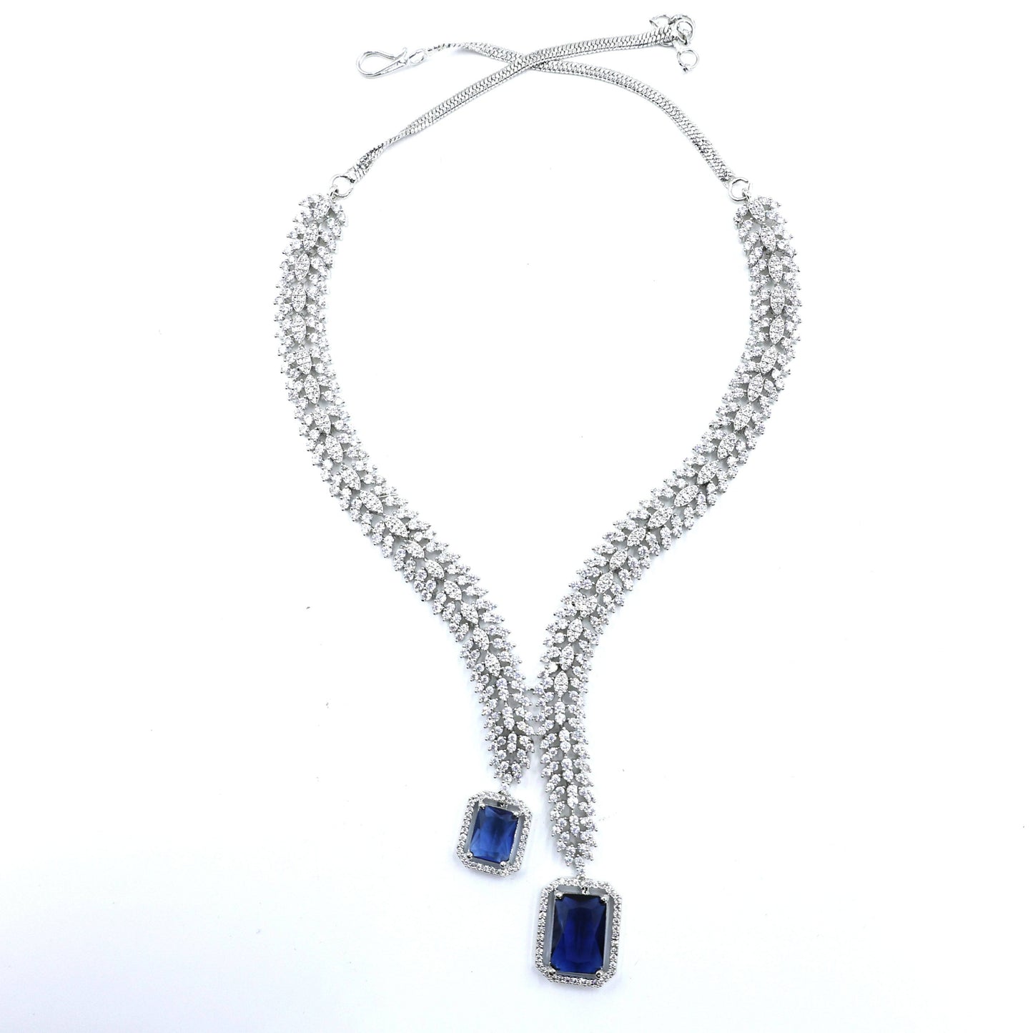 Party wear Jewel Set
Bridal Wear Jewelry
American Diamond
Mywishtree
Sapphire Blue
Blue Topaz