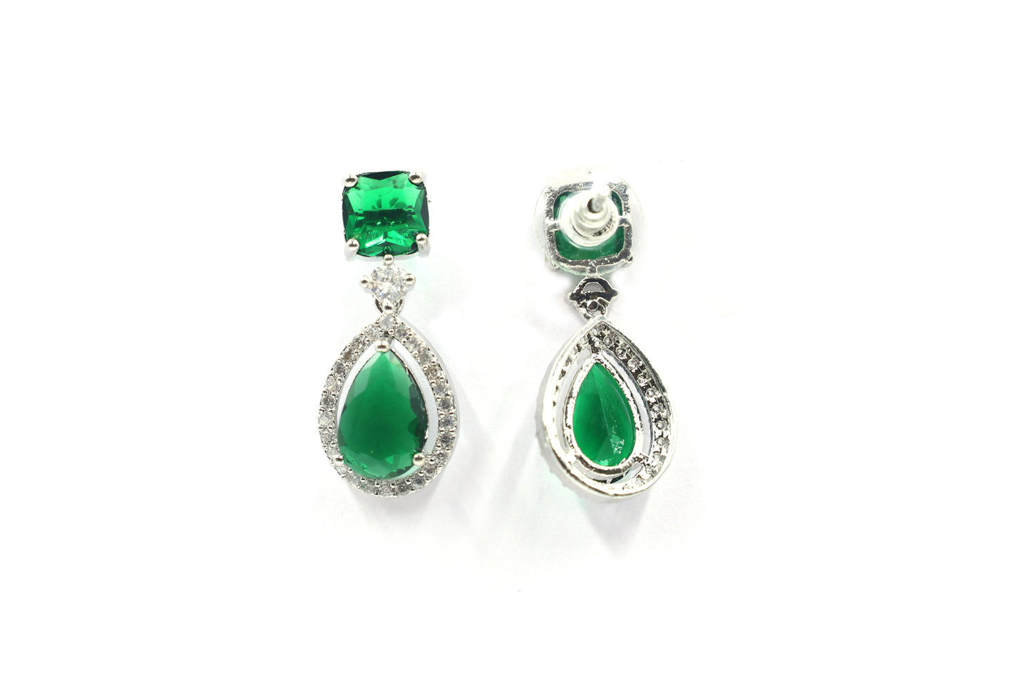 MywishTree Ruby Radiance American Diamond Necklace Set - Mywishtree