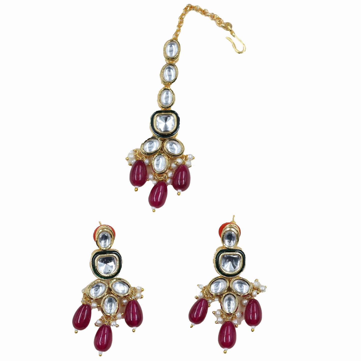 Kundan Set - Mywishtree, Two layered kundan necklace, festive jewelry, wedding, bridal, small function, where can I buy kundan jewellery, My wishtree