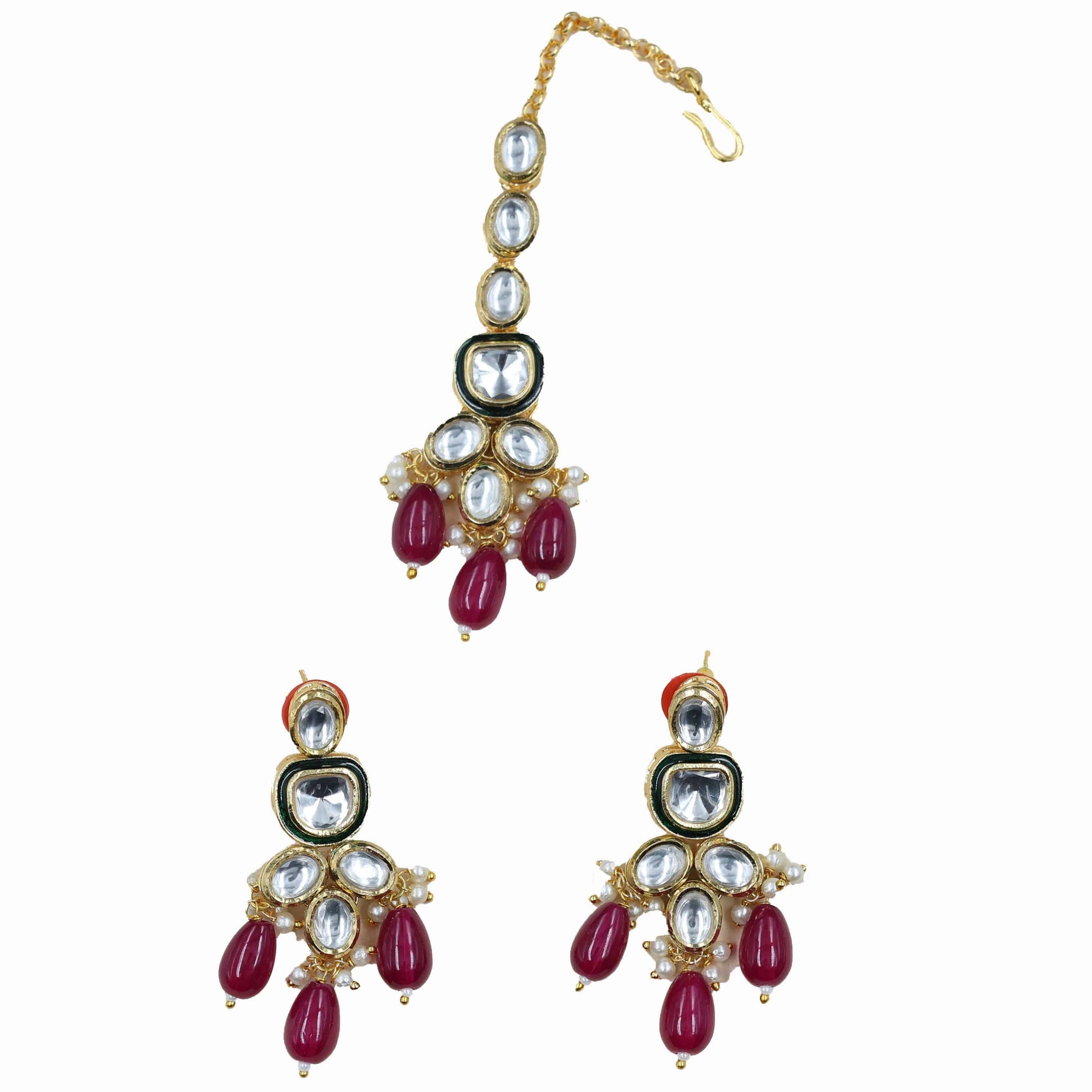 Kundan Set - Mywishtree, Two layered kundan necklace, festive jewelry, wedding, bridal, small function, where can I buy kundan jewellery, My wishtree