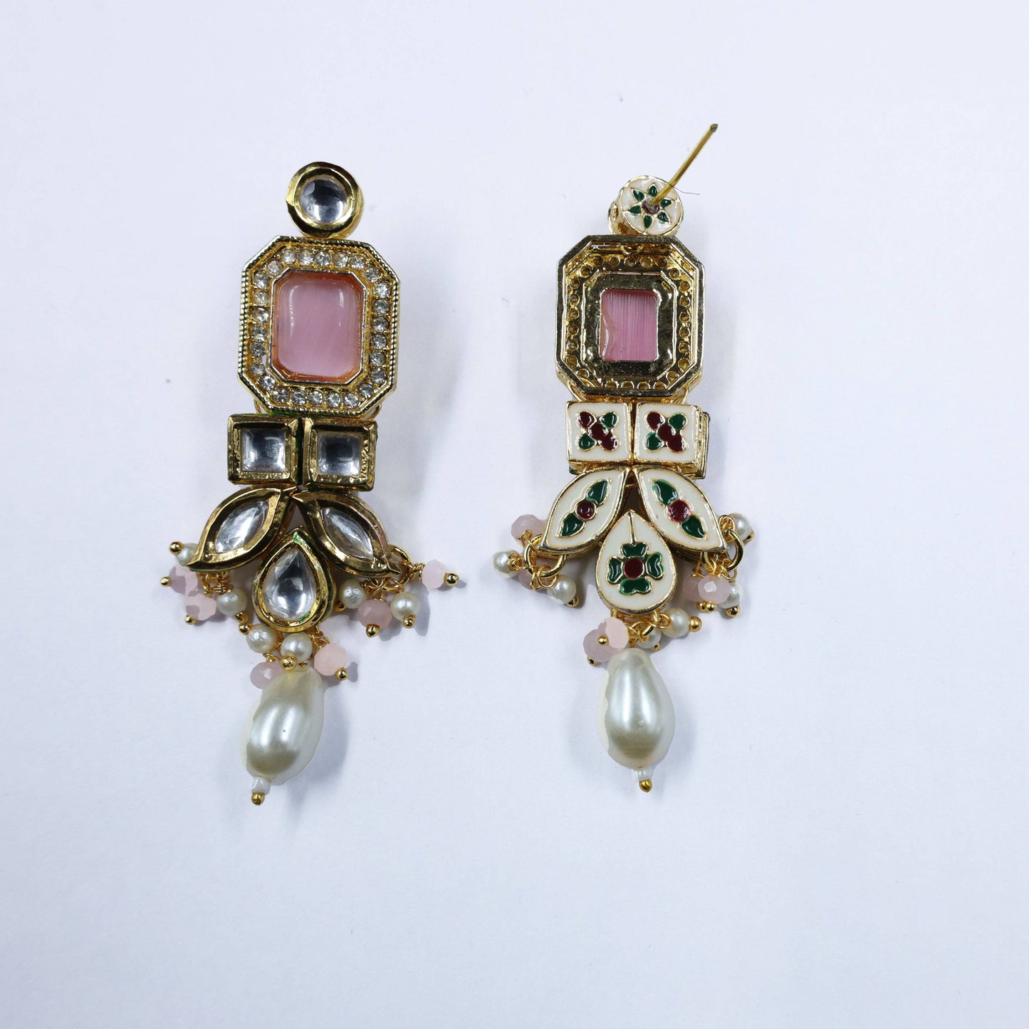 Gold-Plated Kundan Studded Jewellery Set - Mywishtree