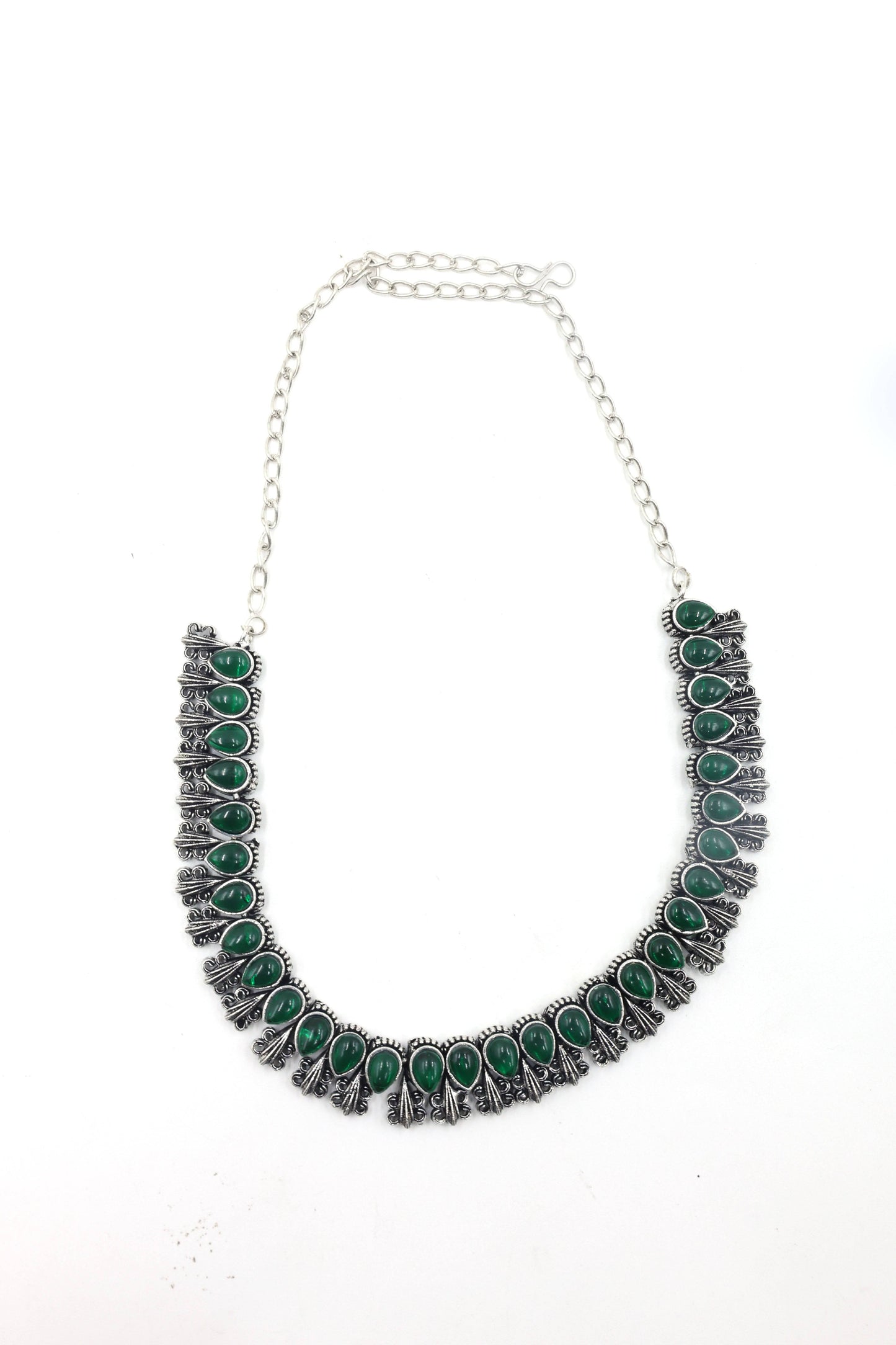 Antique Green Stone Choker Necklace Set, Oxidised, earrings for women, earrings and tikka set, earrings design artificial, artificial earrings design, latest artificial earrings for daily use, artificial golden earrings, earring ka design, earring ki design