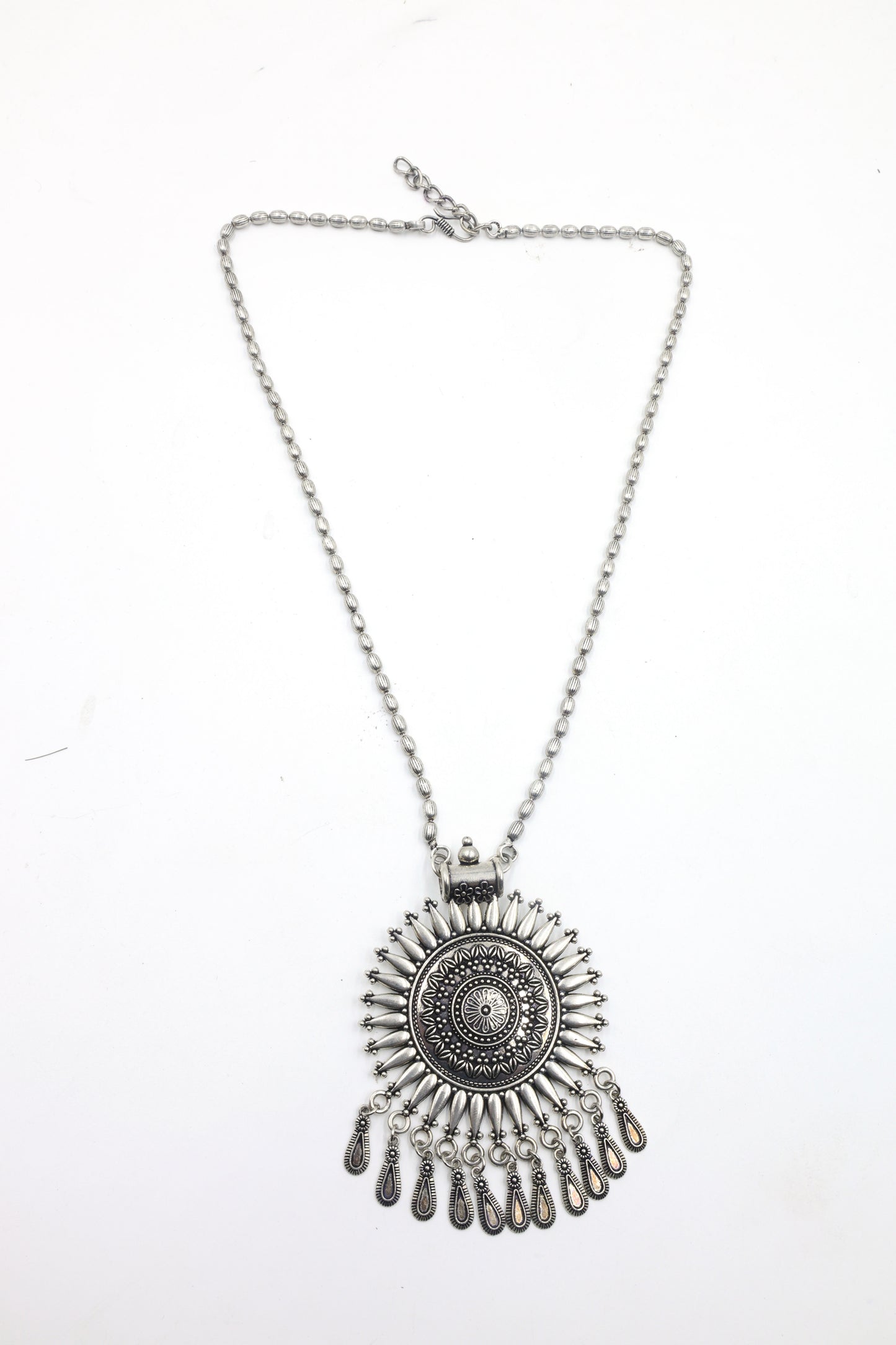 Statement Oxidized Long necklace - Mywishtree