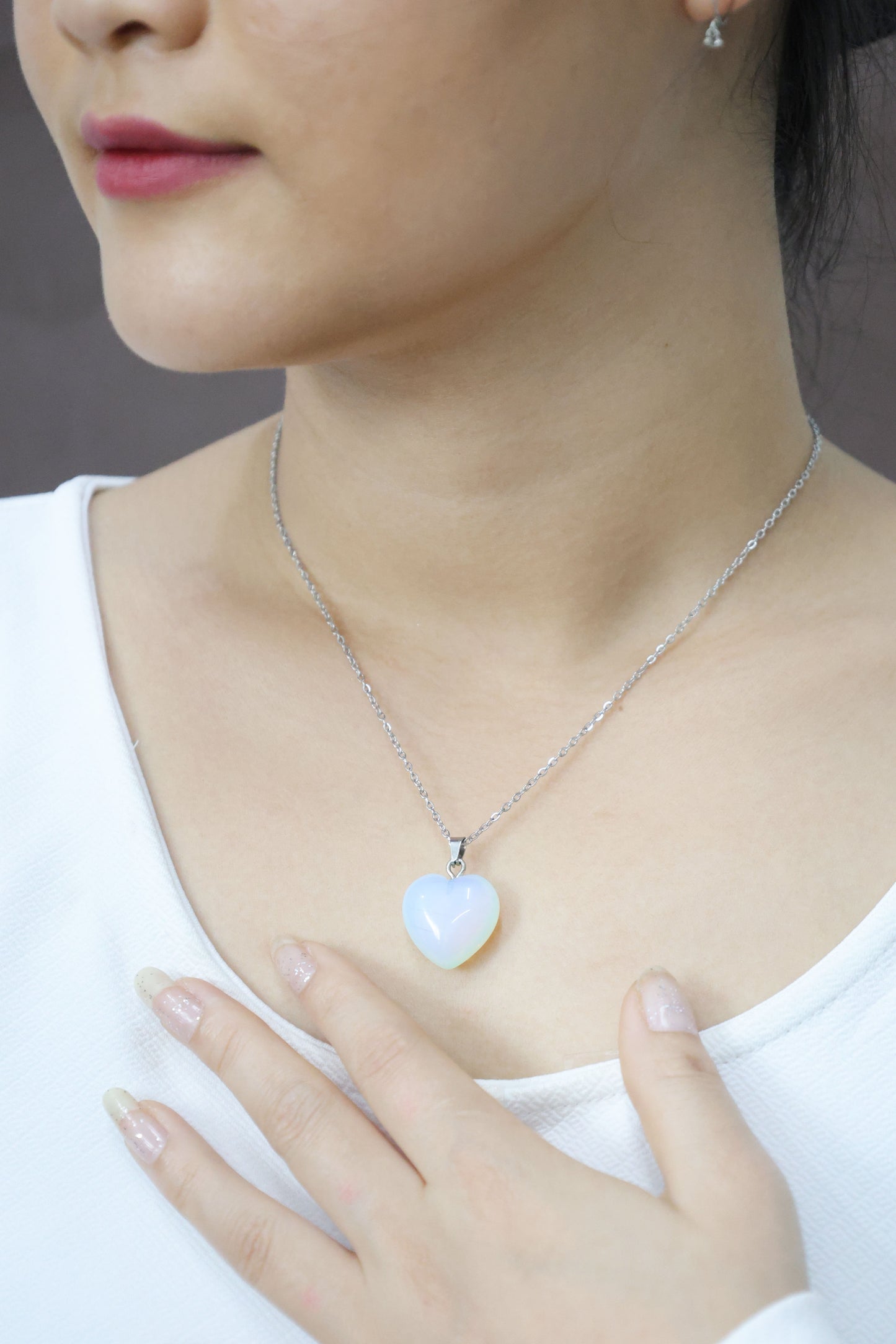 Crystal Heart Pendant Necklace
