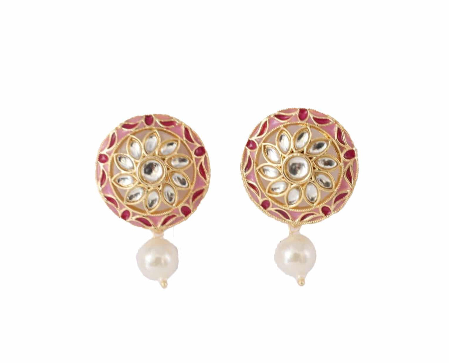 Floral Glow Kundan Drop Earring - Mywishtree