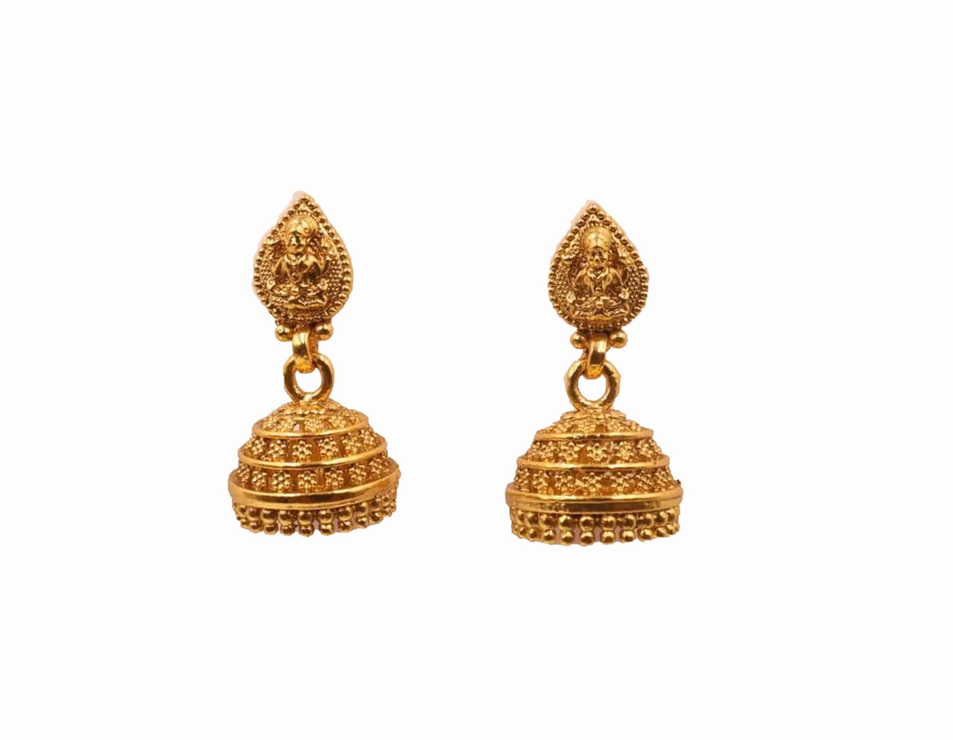 Rustic Gold Tear Drop Laxmi jewelry Set - Mywishtree