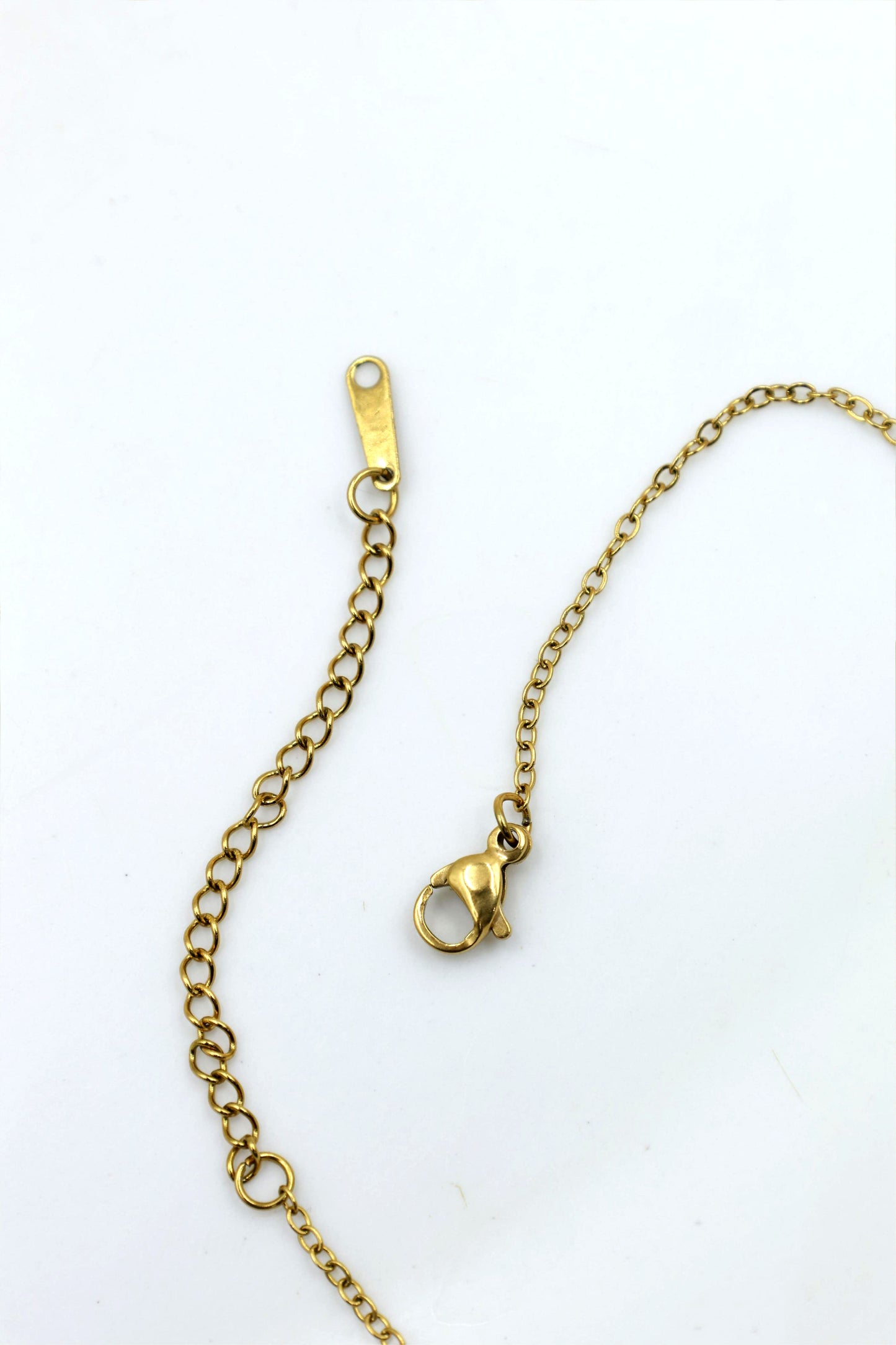 Layered Crystal Resin Pendant Necklace