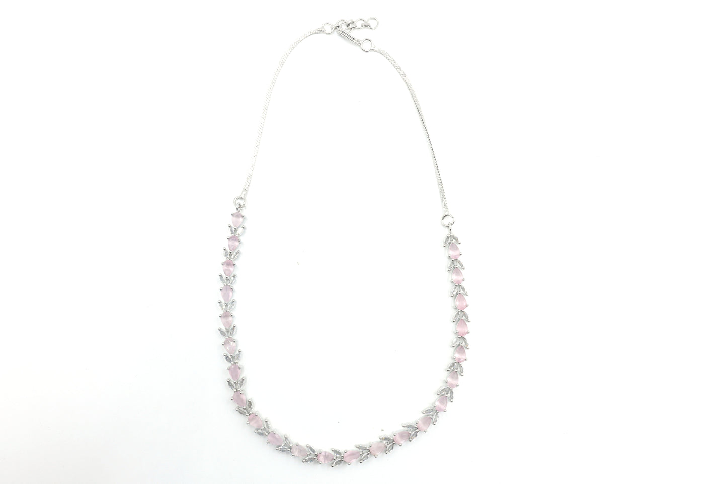 MywishTree Elegant Emerald American Diamond Necklace Set - Mywishtree