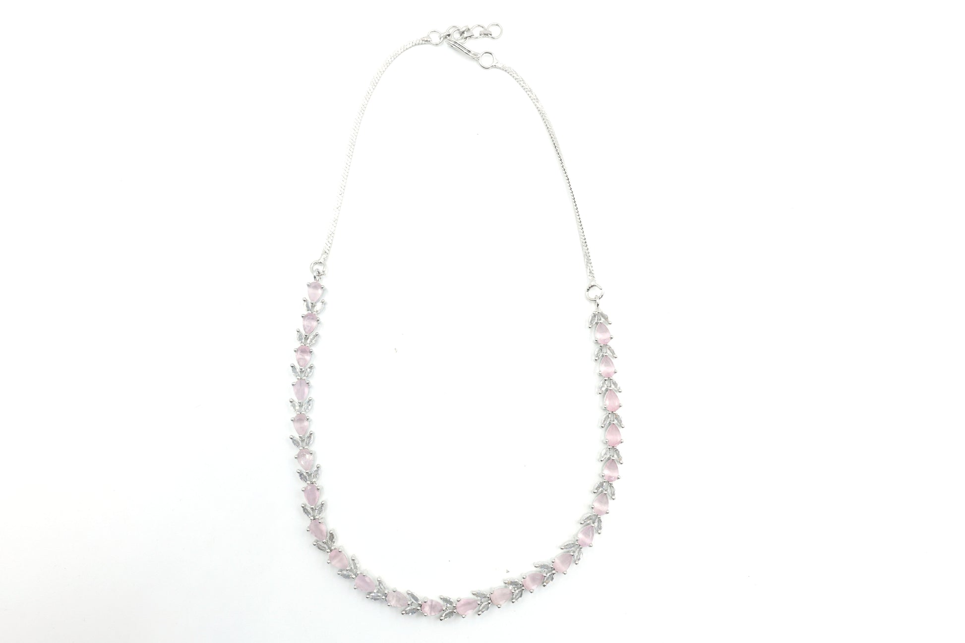 MywishTree Elegant Emerald American Diamond Necklace Set - Mywishtree