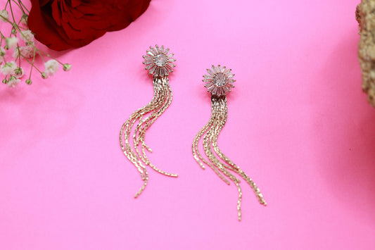 Stone studded Drop Earrings - Mywishtree