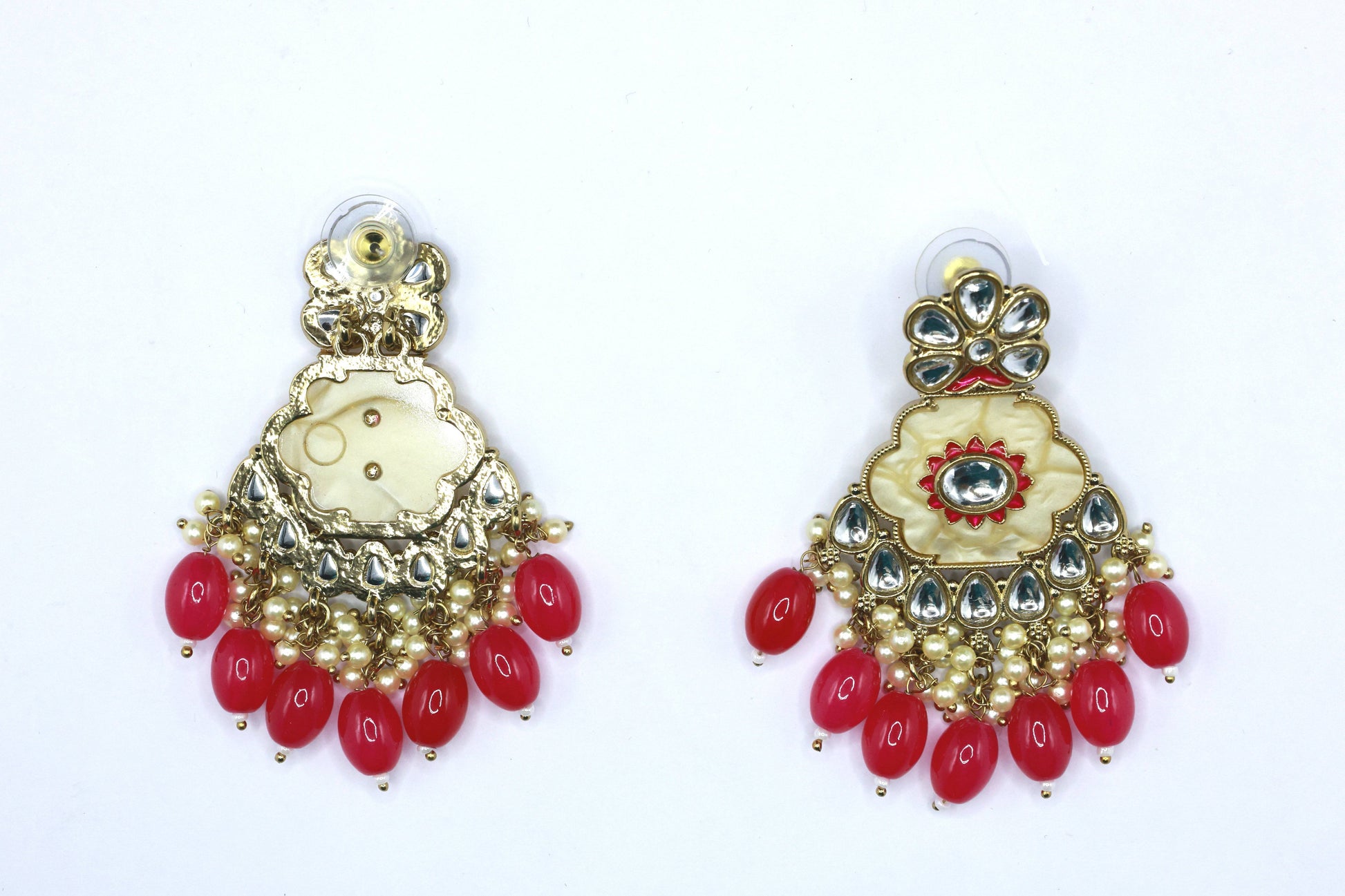 Kundan Beads Earring With Gold Plating - Mywishtree