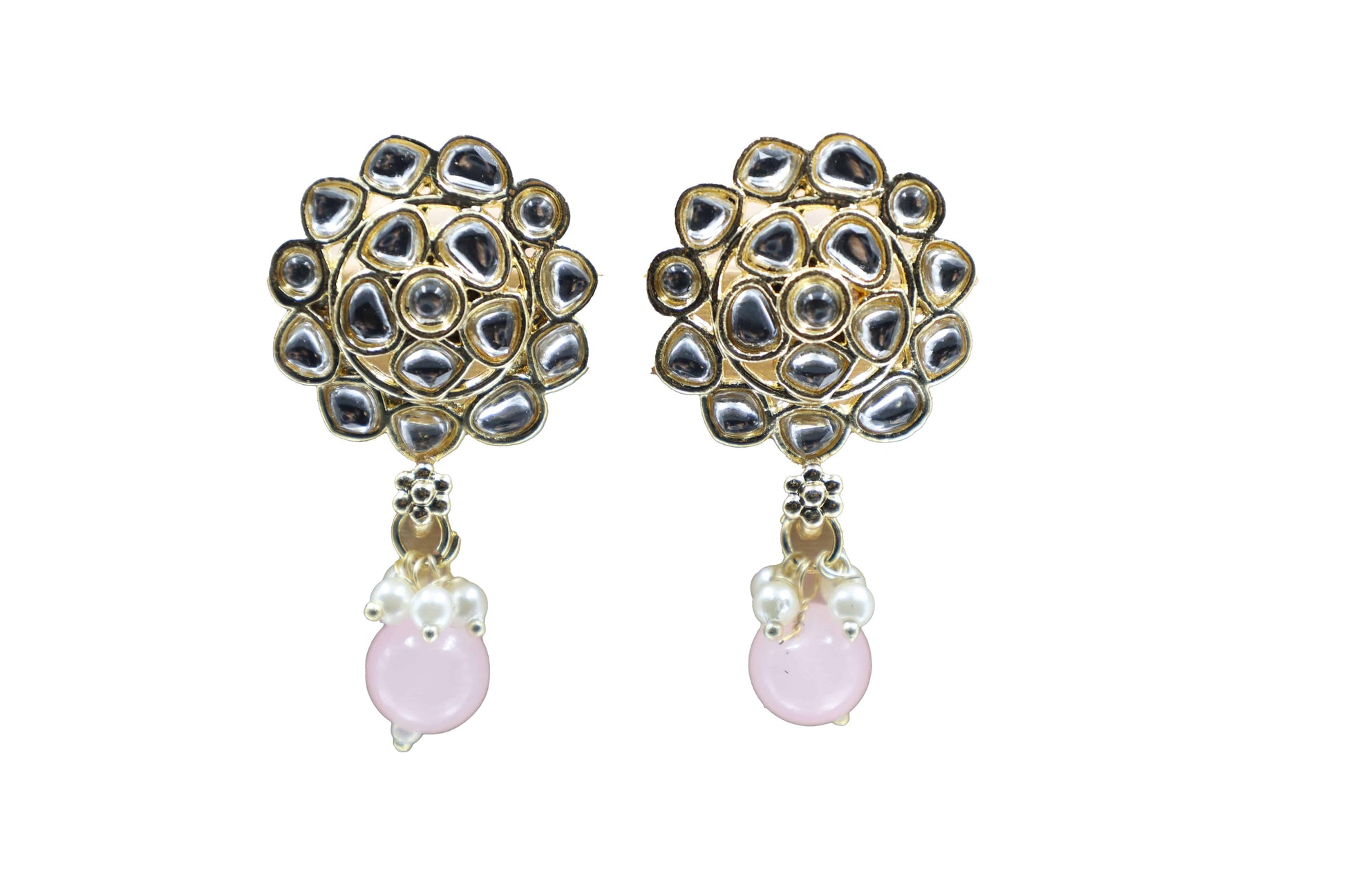 Gold Toned Kundan Studded Drop Earring - Mywishtree